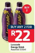 Lucozade Energy Drink Assorted - 2x500ml