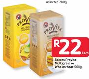 Bakers Provita Multigrain Or Wholewheat - 500g Each