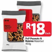 PnP Peanuts & Raisins Assorted-450g Each