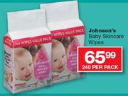 Johnson's Baby Skincare Wipes-240 Per Pack