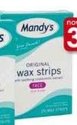 mandy's 20 Wax Strips Face