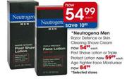 Neutrogena Men Razor Defence or Skin Clearing Shave Cream-each
