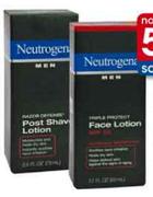 Neutrogena Men Post Shave Lotion or Triple Protect Lotion-each