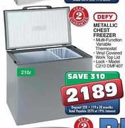 Defy Metallic Chest Freezer-210L