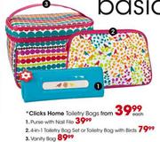 Clicks Home Toiletry Vanity Bag-Each