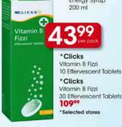 Clicks Vitamin B Fizzi 10 Effervescent Tablets-Per pack
