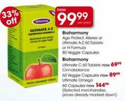Bioharmony Age Protect,Allerex or Ultimate A-Z 60 Tablets or H Formula 80 Veggie Capsules-Per Pack
