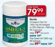 Revite Flax Seed Oil 1000mg 90 Softgels