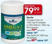 Revite Omega-3 fish Oil 100mg 90 Softgels oe EPO Salmon 100mg 90 Capsules-Per Pack 