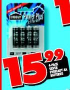Silver Eveready AA Batteries-4 Pack