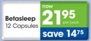 Betasleep 12 Capsules-Per Pack