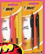 Bic Clk Ball Point Pens-2's Per Pack