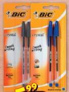 Bic Crystal Ball Point Pens-2's Per Pack