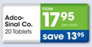 Adco Sinal Co.20 Tabs Pack