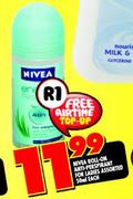Nivea Roll-On Anti-Perspirant For Ladies Assorted-50ml Each