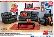 Cancun 3-Piece Recliner Lounge Suite