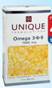 Unique Formulation Omega 3-6-9 -30 Softgels