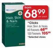 Clicks Hair,Skin & Nails  Tablets-60 per Pack