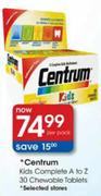 Centrum Kids Complete A to Z Chewable Tablets-30 Per Pack