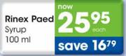 Rinex Paed Syrup-100ml