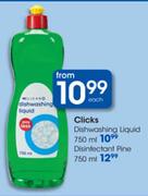 Clicks Dishwashing Liquid-750ml Each