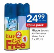 Glade Secrets Air Freshener Value Pack-3 x 180ml 