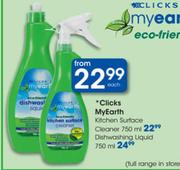 Clicks MyEarth Kitchen Surface Cleaner-750ml Each