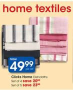 Clicks Home Dishcloths Set-4 Per Set