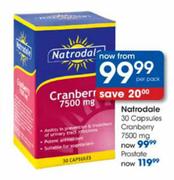 Natrodale 7500mg Cranberry-30 Capsules 