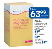 Clicks Calcium With Magnesium Tablets-60's