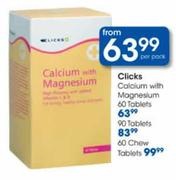 Clicks Calcium With Magnesium Tablets-90's