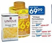 Unique Formulations Omega 3,6,9 Capsules-30's pack