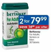 Bettaway For Adults, Seniors Or Men Tablets-2x30's