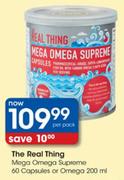 The Real Thing Mega Omega Supreme Capsules-60's Or Omega-200ml