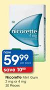 Nicorette Mint Gum 2mg Or 4mg-30 Pieces