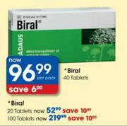 Biral Tablets-40's