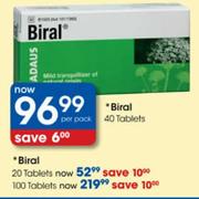 Biral Tablets-20's