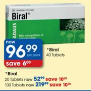 Biral Tablets-100's
