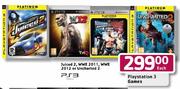 Playstation 3 Games Juiced 2, WWE 2011, WWE 2012 Or Uncharted 2 -Each