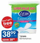 Lil-Lets Pantyliners-100 Per Offer