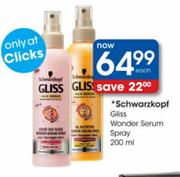 Schwarzkopf Gliss Wonder Serum Spray-200ml Each