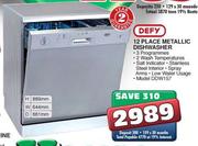 Defy 12 Place Metallic Dishwahser (DDW157)
