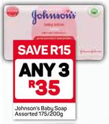Johnson's Baby Soap-3X175/200g