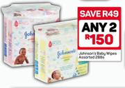 Johnson's Baby Wipes-2X288's