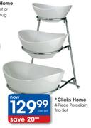 Clicks Home Porcelain Trio Set-4 Piece