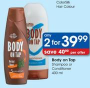 Body On Tap Shampoo Or Conditioner-2x400ml