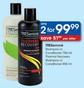 Tresemme Shampoo Or Conditioner-2x750ml, Thermal Recovery Shampoo Or Conditioner-2x900ml