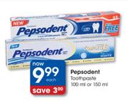 Pepsodent Toothpaste-100ml Or 150ml Each