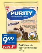 Purity Mabele Baby's Soft Porridge-350g Per Pack