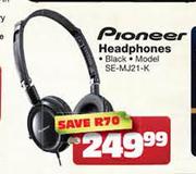 Pioneer Headphones (SE-MJ21-K)